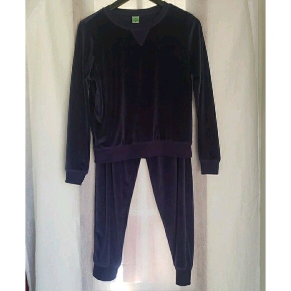 Honeydew Women Size S Velour Velvet Lounge Sweatshirt & Pants Set Night Cap Navy - Picture 1 of 9
